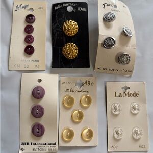Mixed Button Card Set — La Mode, Belle Buttons by Dritz, LaVogue, Streamline